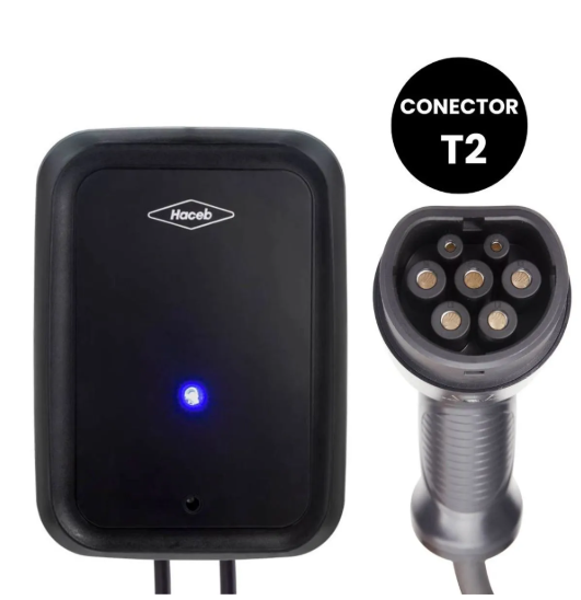 Cargador de pared Haceb para carros Eléctricos Tipo Europeo (T2) F2 220V 7,5kW