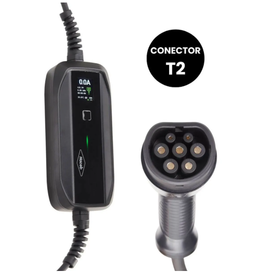 Cargador portátil Haceb para carros eléctricos Tipo Europeo (T2) 1.8k/w