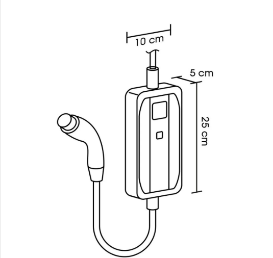 Cargador portátil Haceb para carros eléctricos Tipo Americano (T1) 1.8k/w
